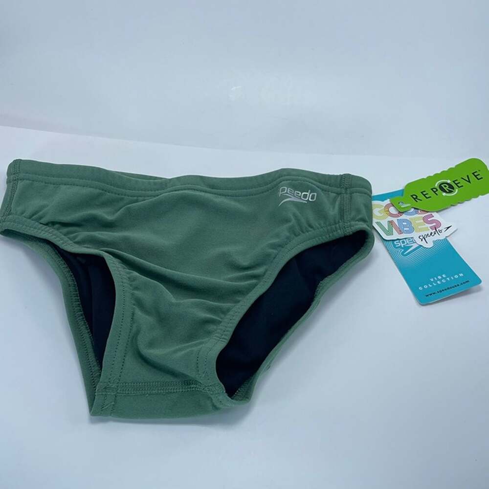 NWT Speedo Eco Endurance Swim Brief Men's Size 26 Dark Ivy Green